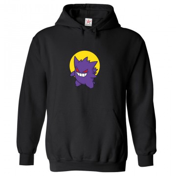 Gengar Classic Unisex Kids and Adults Pullover Hoodie for Pokemon Lovers